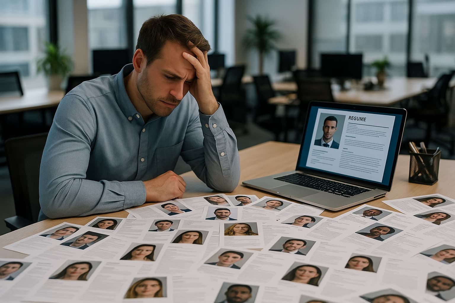Recruteur confronté à un volume important de CV.